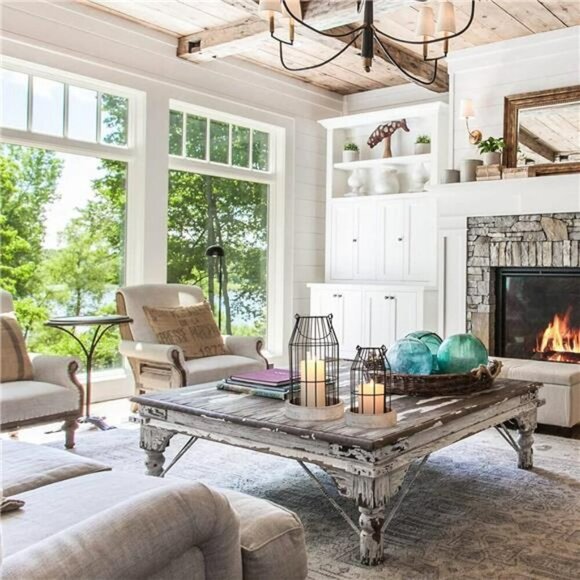 Rustic Wire Metal Cloche Set Decorative Candle Lantern Farmhouse Indoor Outdoor - Picture 5 of 8